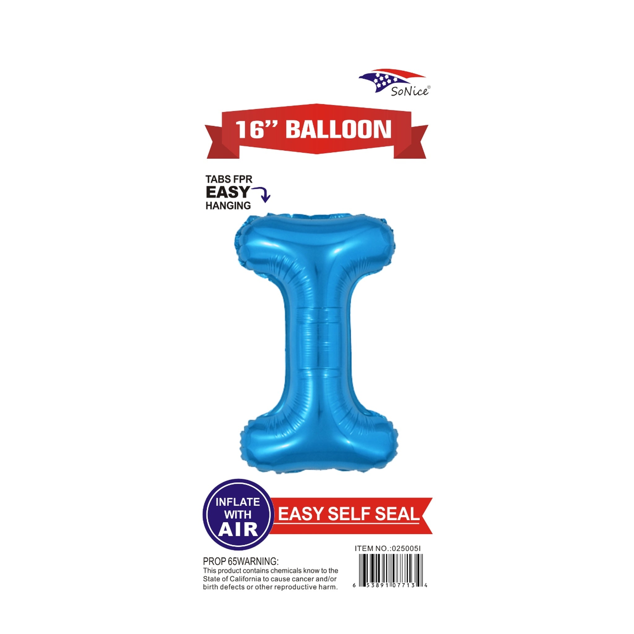 16" Foil Balloon Blue I.